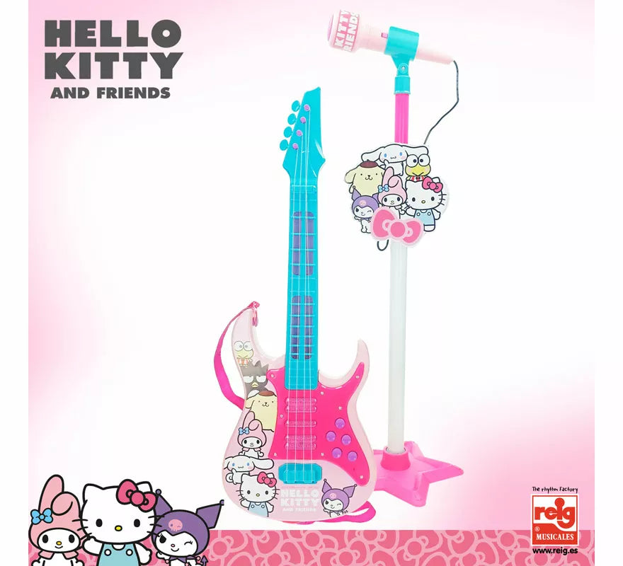 Translation missing: it.Set Guitarra y Micrófono Hello Kitty con Funciones