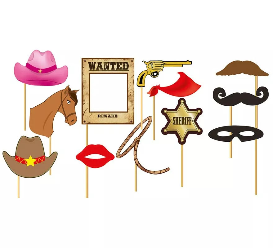 Translation missing: it.Set para Photocall cowboy 12 Pcs