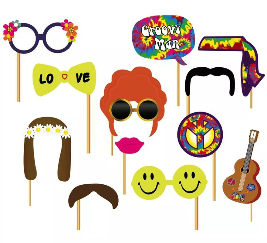 Translation missing: it.Set para Photocall hippie 12 Pcs