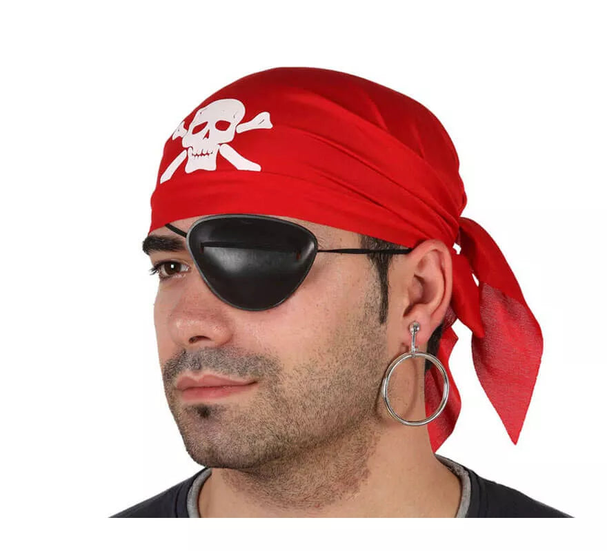 Translation missing: it.Set Pirata. Pañuelo rojo, parche y pendiente
