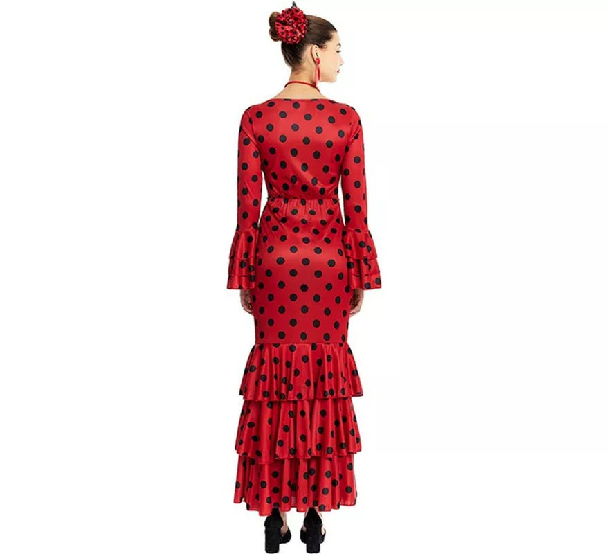 Translation missing: es.Sevillana rojo con lunares negros para mujer