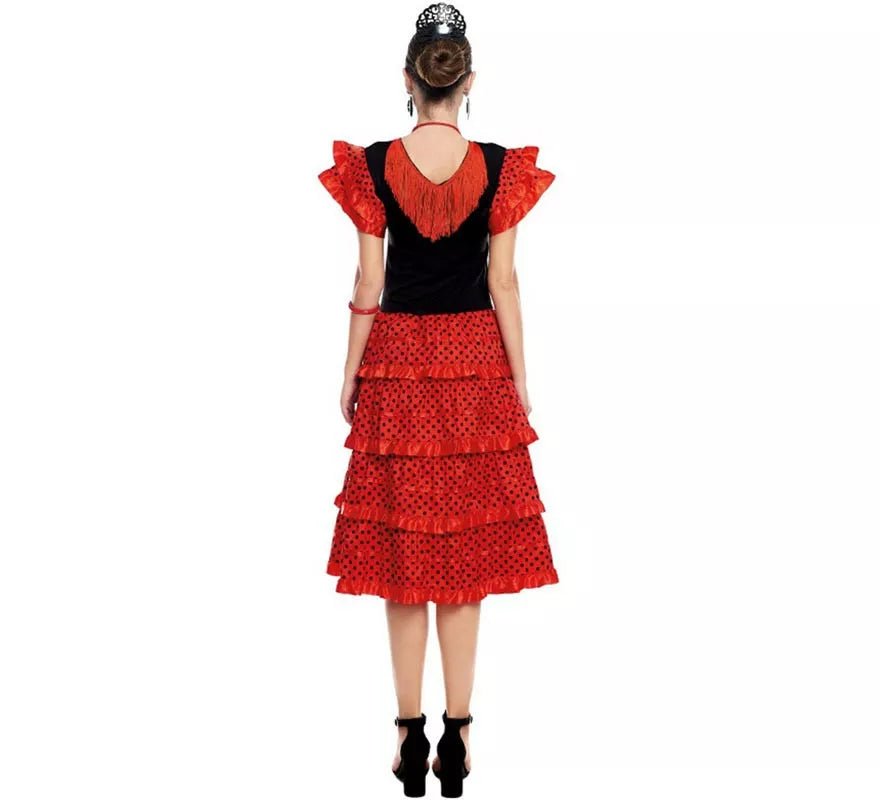 Translation missing: es.Sevillana rojo y negro para mujer