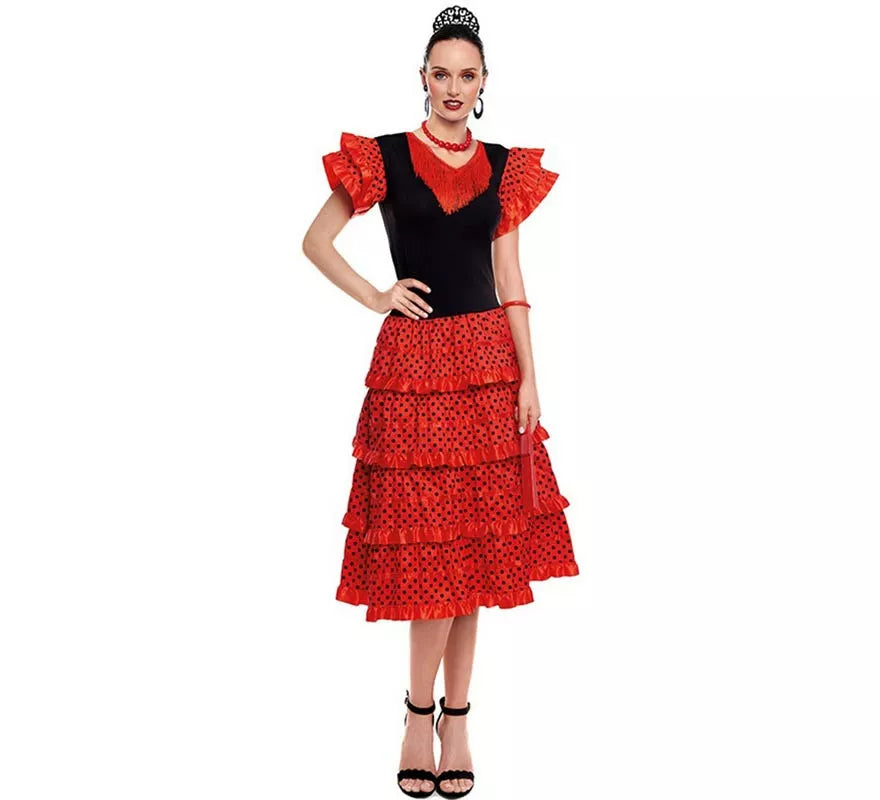 Translation missing: it.Sevillana rojo y negro para mujer