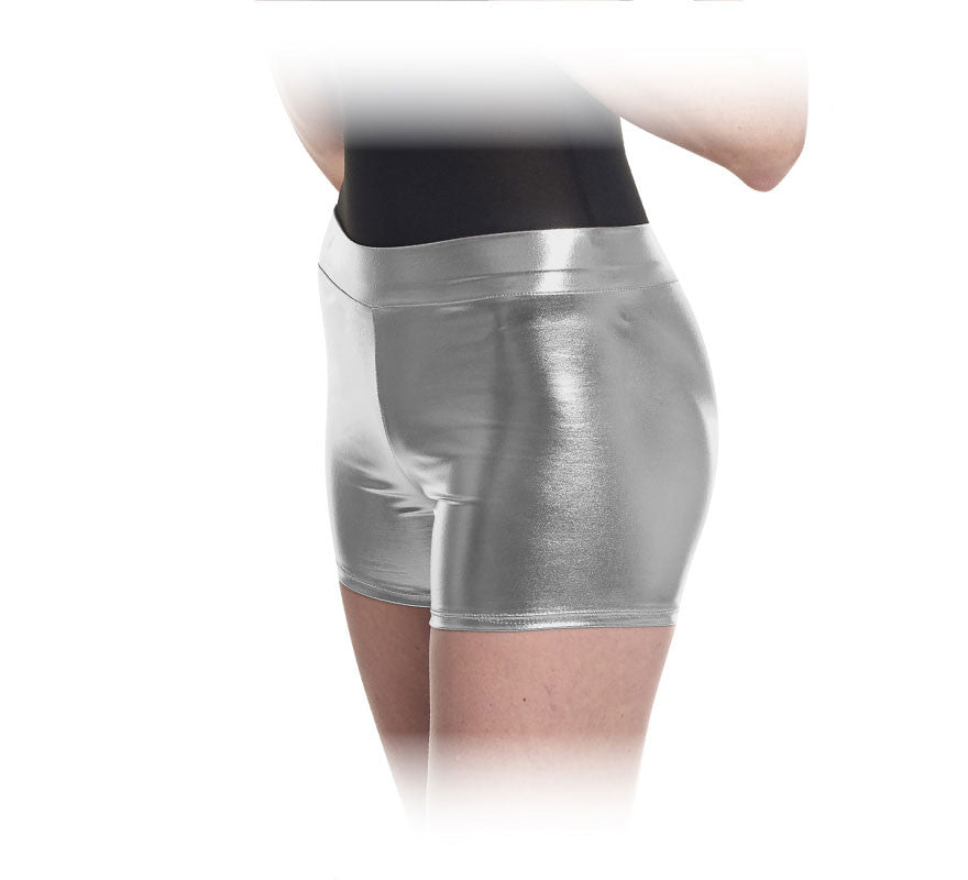 Translation missing: it.Short plateado brillante para mujer