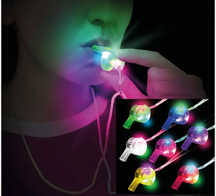 Silbato con Cuerda y Luz de 5 cm en colores surtidos
