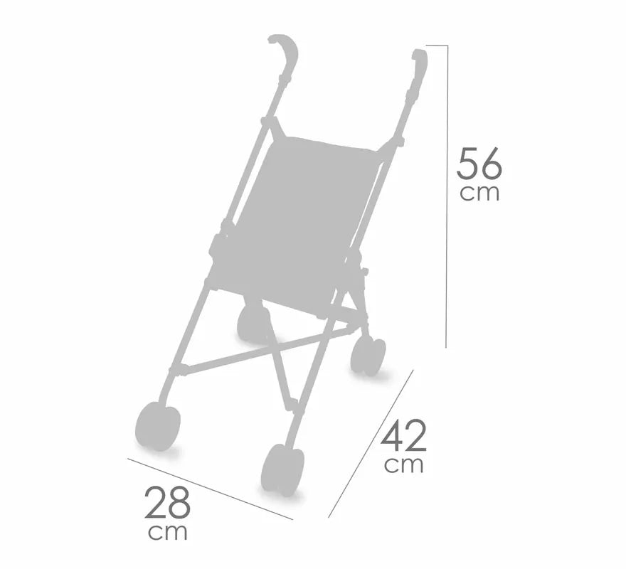 Silla de Muñecas de hasta 48 cm azul Plegable