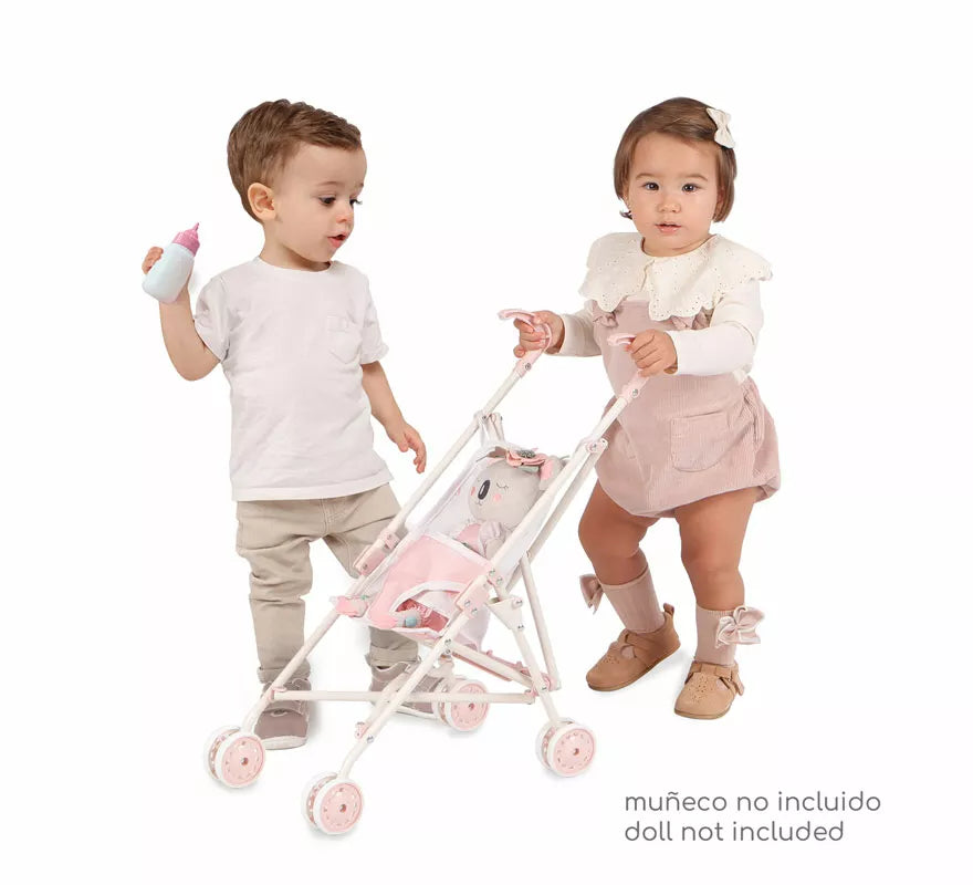 Silla de Muñecas de hasta 48 cm rosa Plegable