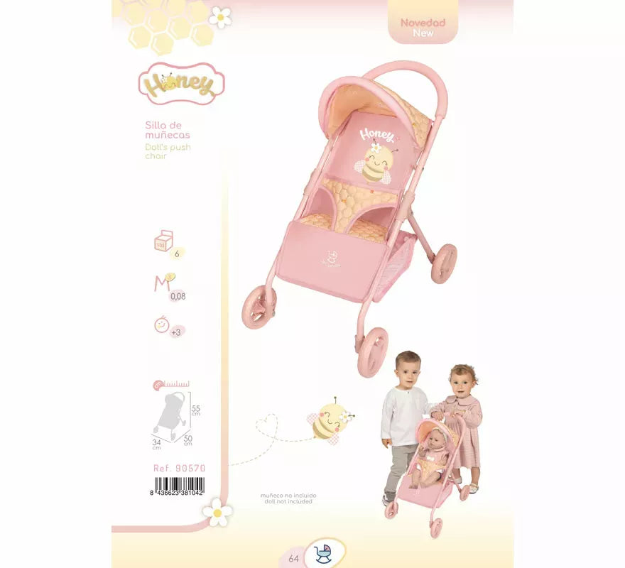 Silla de Muñecas de hasta 50 cm de 4 ruedas