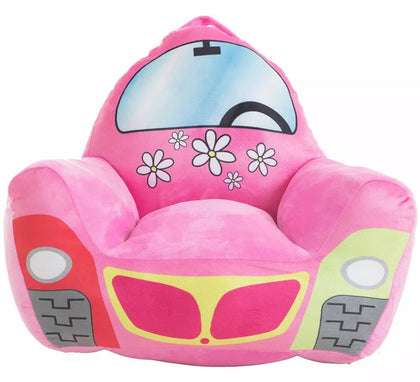 Sillón Coche Flores rosa infantil de 52x48x51 cm