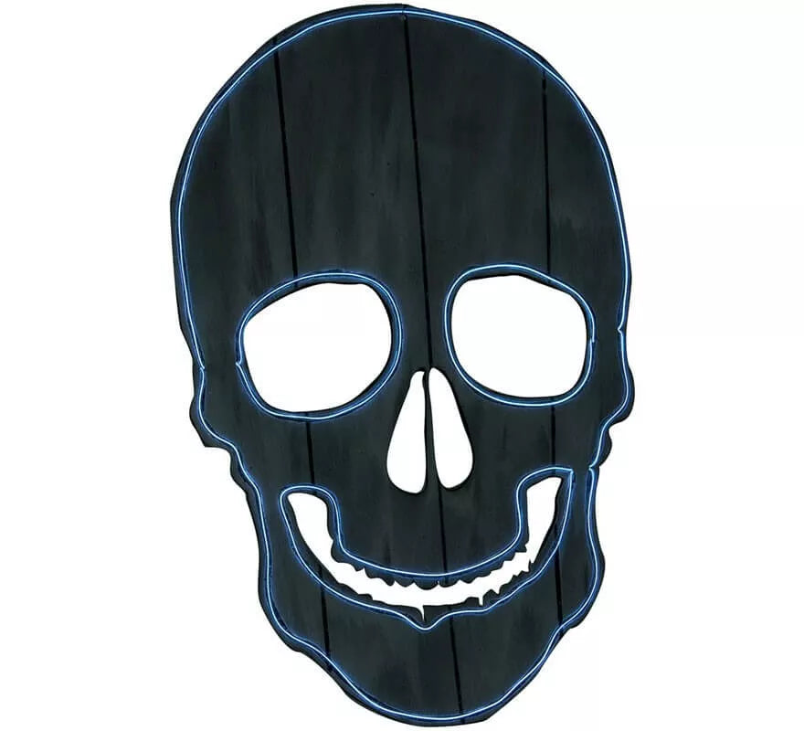 Silueta de Calavera Fluorescente 52x34 cm