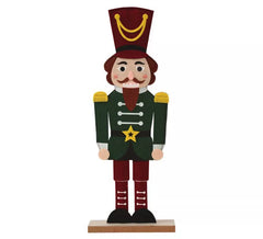 Soldato in feltro e legno verde 42 cm