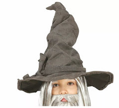 Cappello alto da strega grigia per bambini