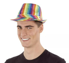 Cappello Arcobaleno di paillette con luce