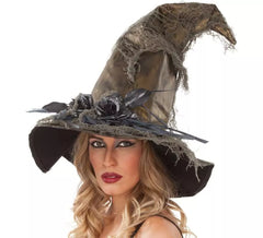 Cappello da strega verdastro da 59 cm