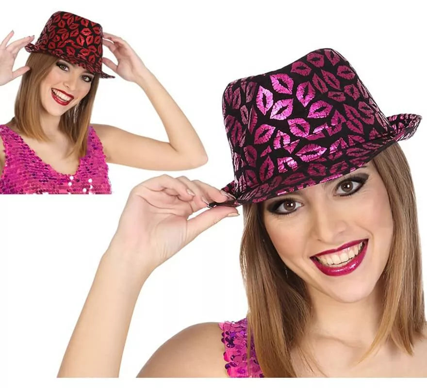 Translation missing: it.Sombrero con estampado de Labios en 2 colores surtidos