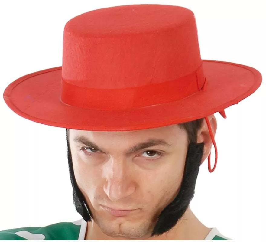 Translation missing: it.Sombrero Cordobés de fieltro rojo para Fiestas