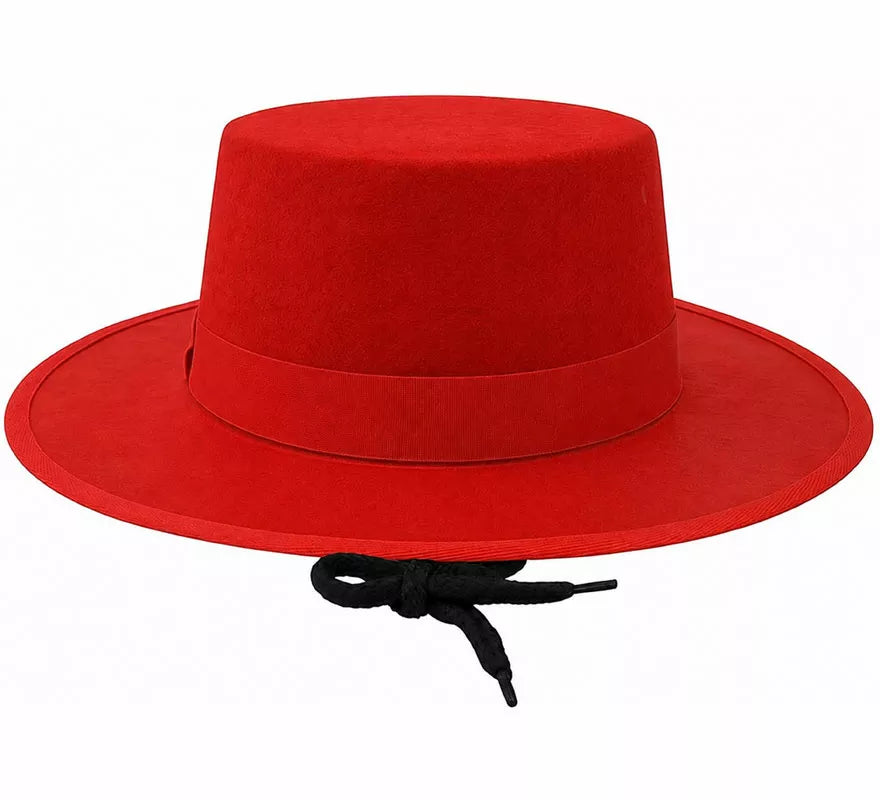 Translation missing: it.Sombrero Cordobés de fieltro rojo para Fiestas