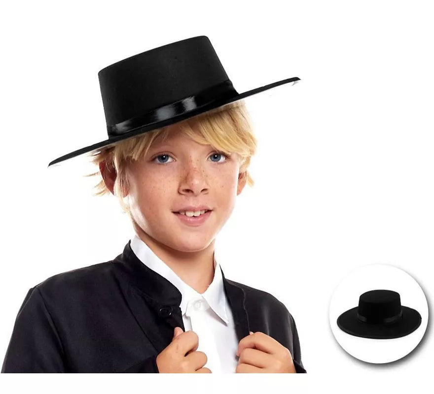 Translation missing: es.Sombrero Cordobés de fieltro negro infantil
