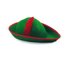 Cappello da arciere della foresta verde e rosso