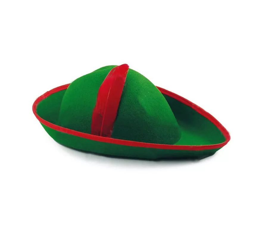 Translation missing: es.Sombrero de Arquero del Bosque verde y rojo