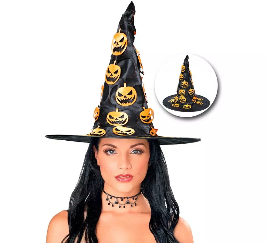 Translation missing: it.Sombrero de Bruja con Calabaza Colgante