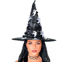 Sombrero de Bruja con Fantasma Colgante