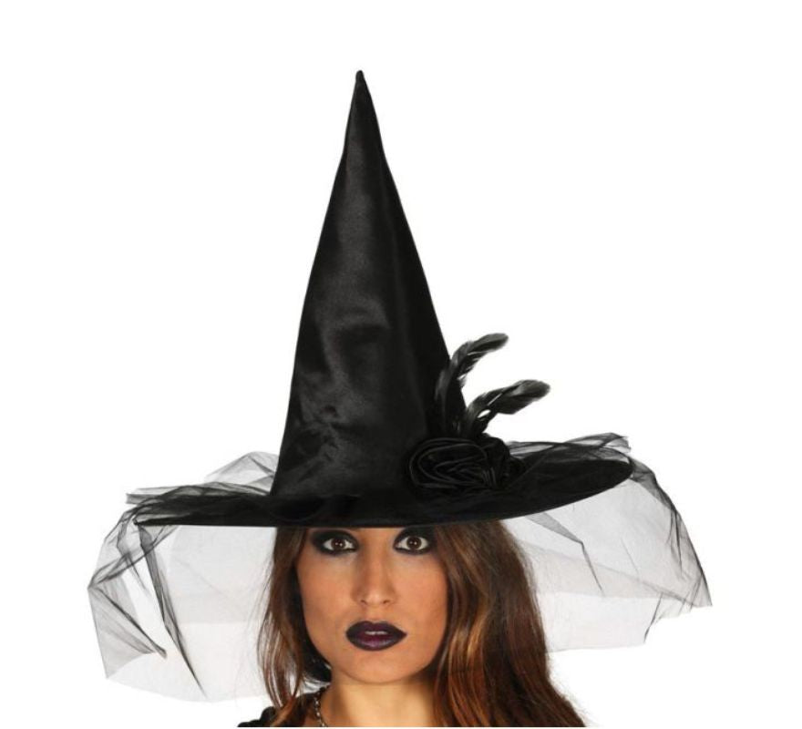 Translation missing: it.Sombrero de Bruja con Flor en varios colores