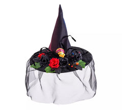 Cappello da Strega con Fiori di 45x45x35 cm
