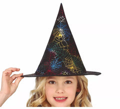 Cappello da strega con ragnatela per bambini