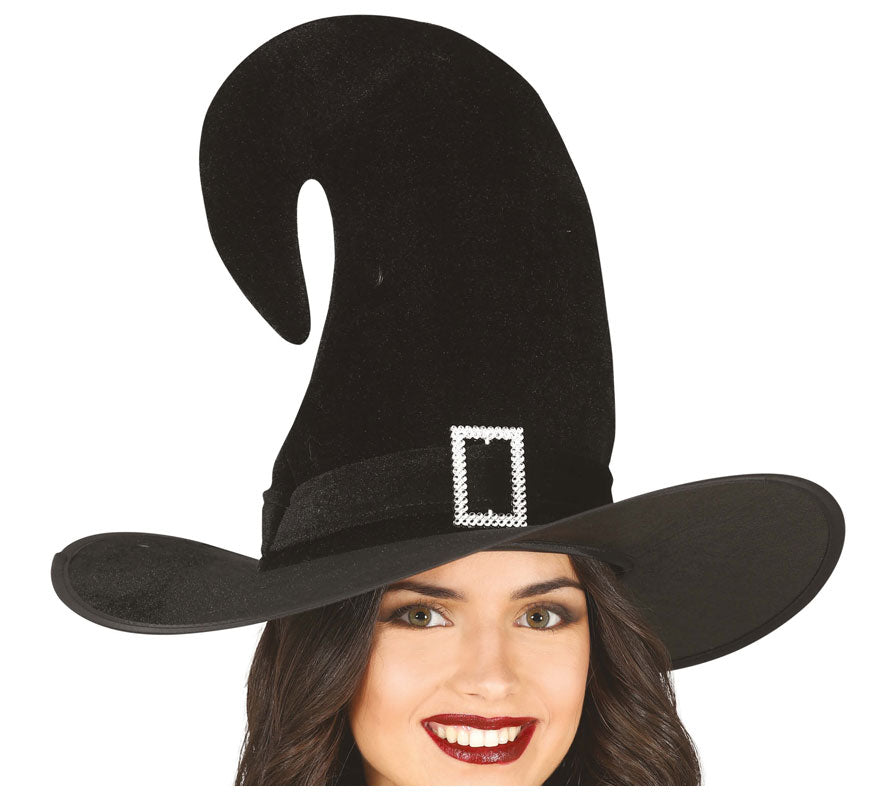 Translation missing: it.Sombrero de Bruja Curvo Negro con Evilla