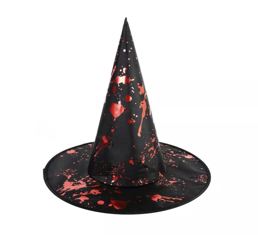 Translation missing: es.Sombrero de Bruja estampado de sangre falsa de 38x40 cm