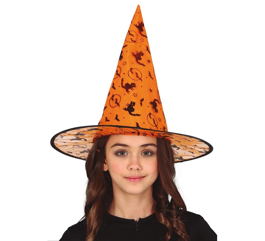 Translation missing: it.Sombrero de Bruja Naranja Infantil