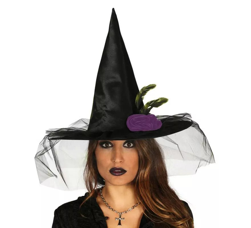 Translation missing: it.Sombrero de Bruja Negro con Velo