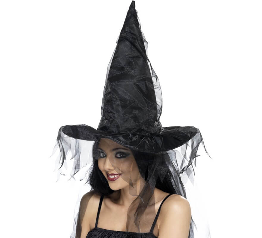 Translation missing: it.Sombrero de Bruja Negro con velo