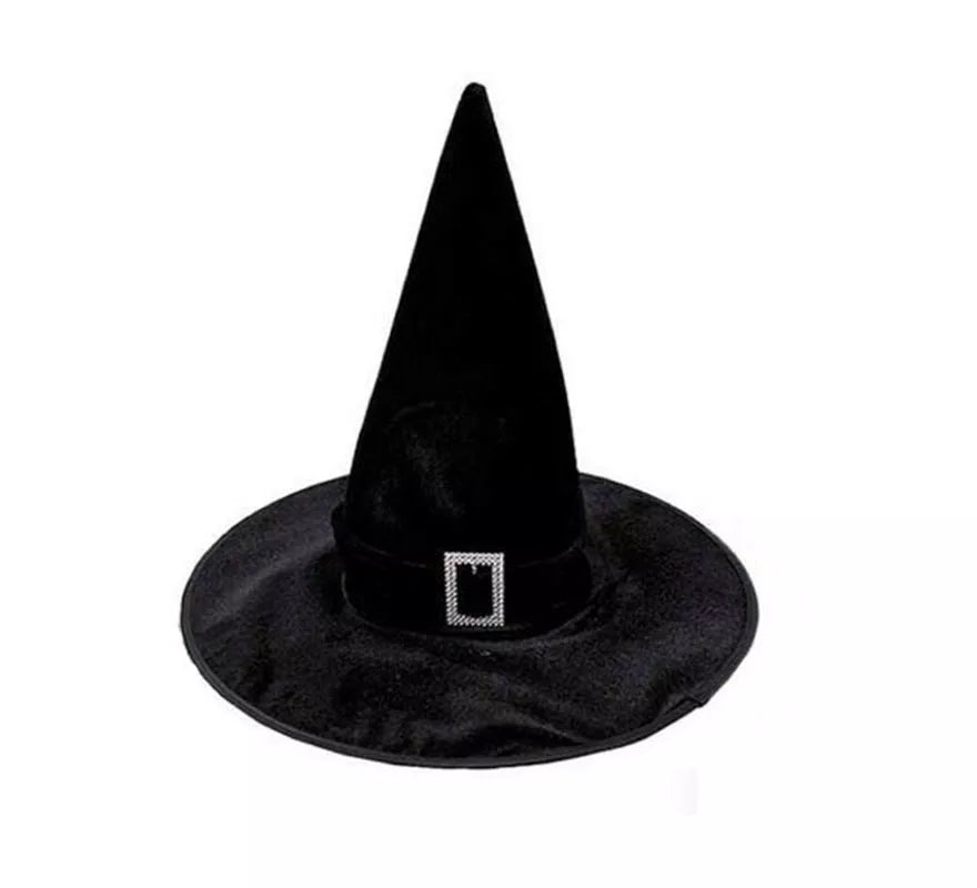 Translation missing: it.Sombrero de Bruja Terciopelo negro con evilla