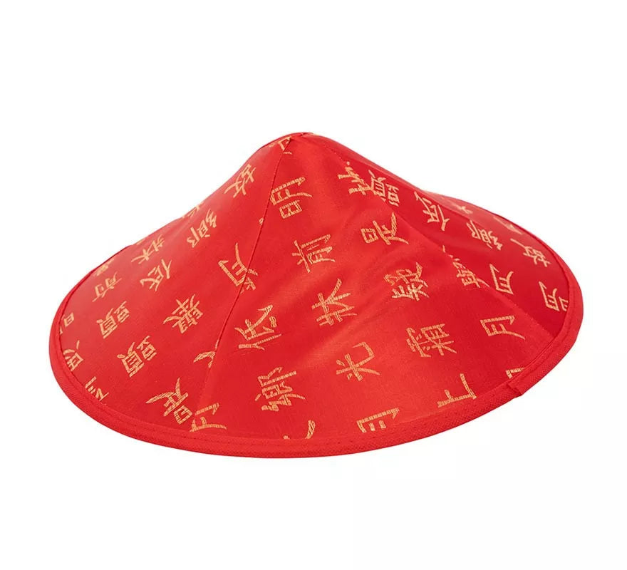 Translation missing: it.Sombrero de Chino rojo estampado adulto de 32 cm