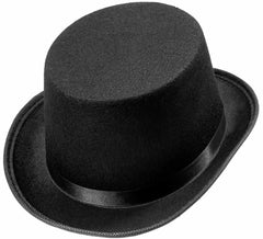Cappello a cilindro in feltro nero per bambini