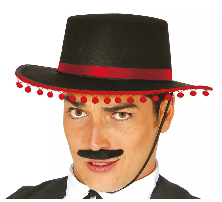 Translation missing: it.Sombrero de Cordobés con Borlas elegante