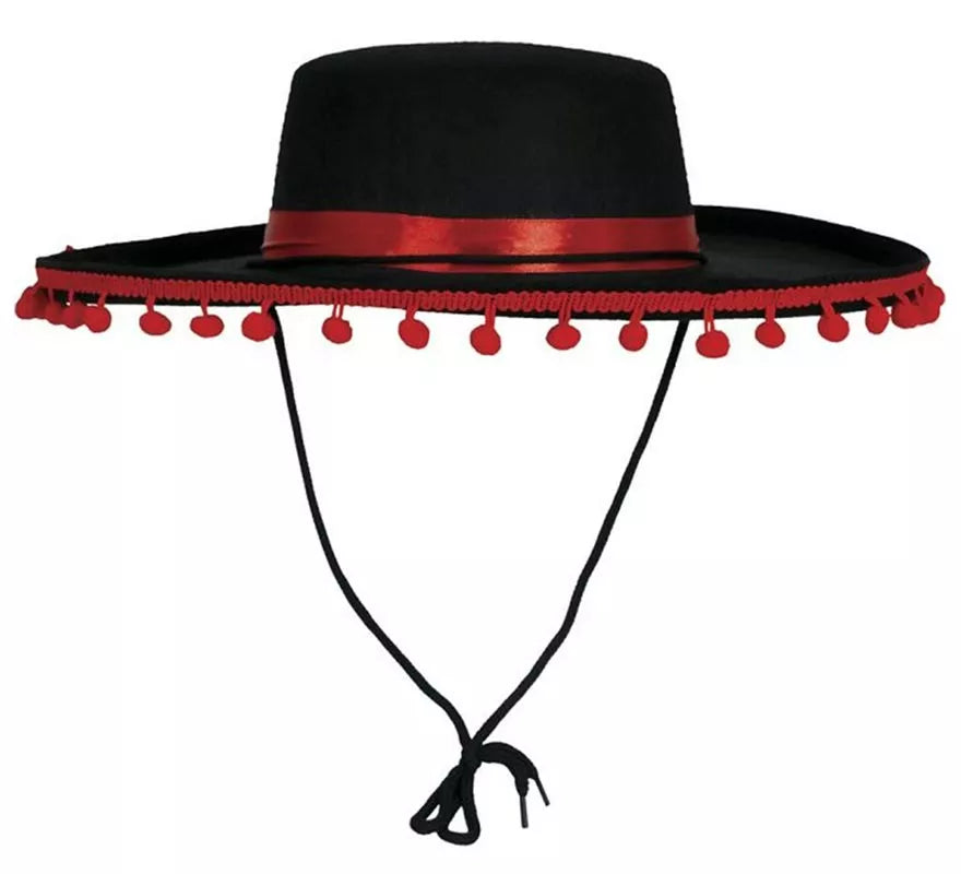 Translation missing: it.Sombrero de Cordobés con Borlas elegante