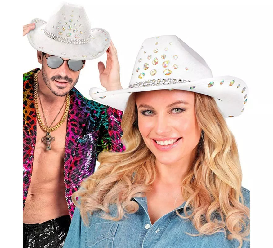 Sombrero de Cowboy con pedrería en varios colores