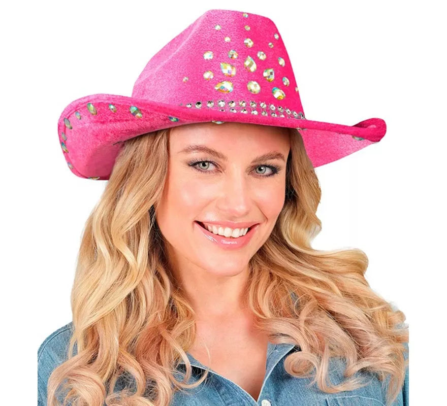 Sombrero de Cowboy con pedrería en varios colores