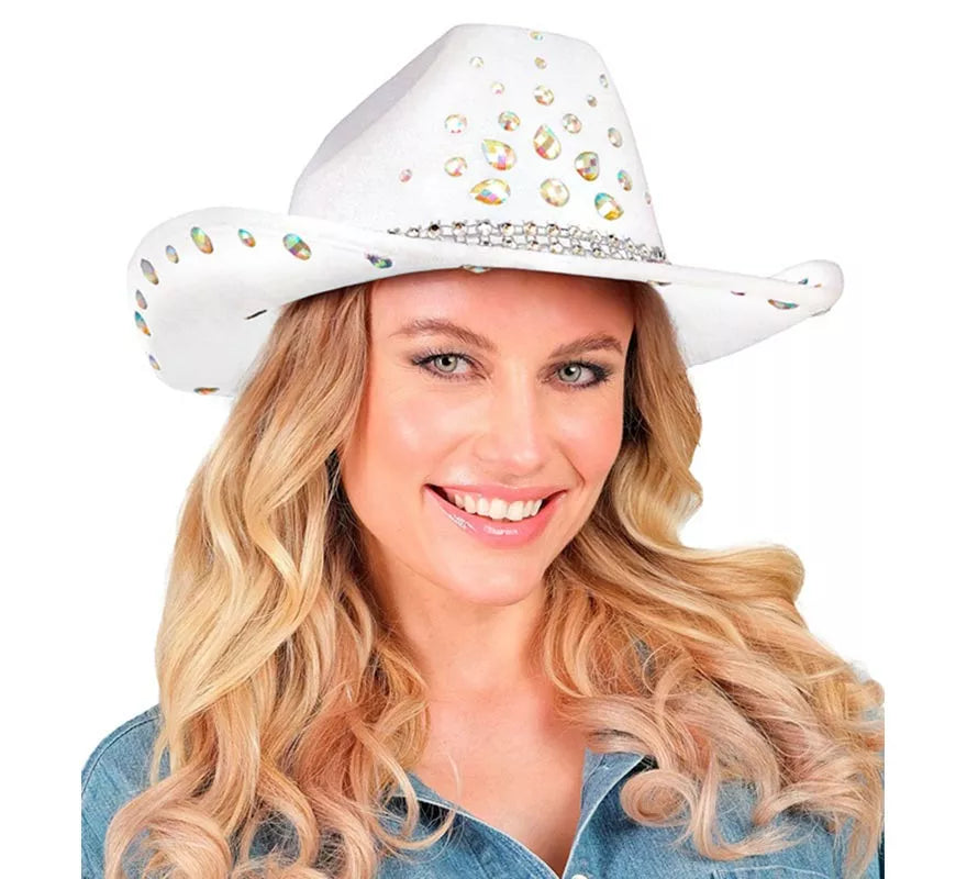 Sombrero de Cowboy con pedrería en varios colores