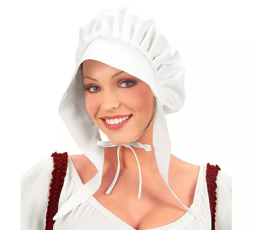 Translation missing: it.Sombrero de Doncella Medieval blanco adulto