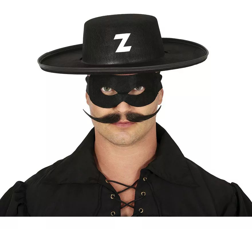 Translation missing: it.Sombrero de El Zorro de fieltro negro