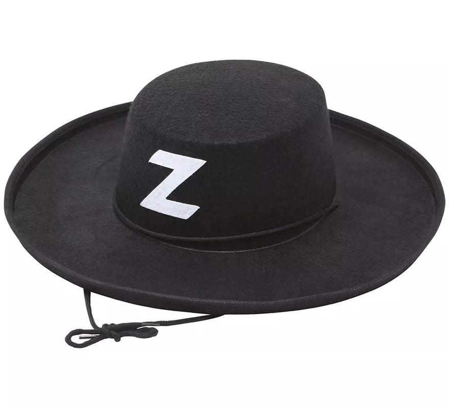 Translation missing: it.Sombrero de El Zorro de fieltro negro
