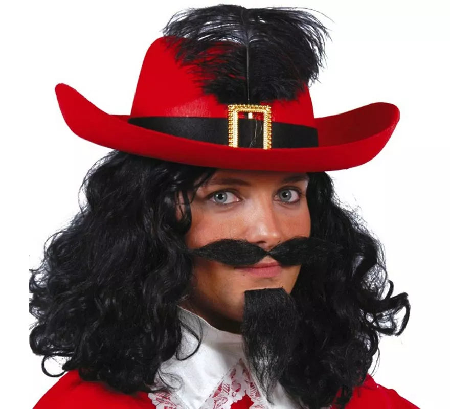 Translation missing: it.Sombrero de fieltro Mosquetero rojo