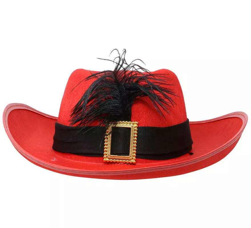 Translation missing: es.Sombrero de fieltro Mosquetero rojo