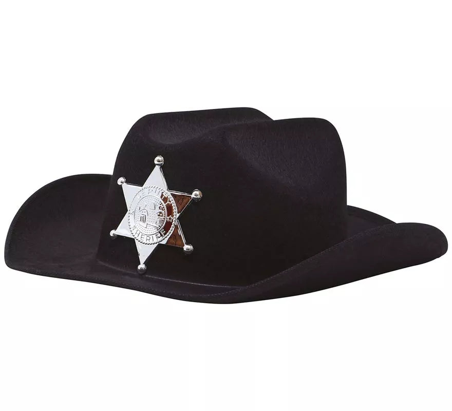 Translation missing: it.Sombrero de fieltro Sheriff infantil negro