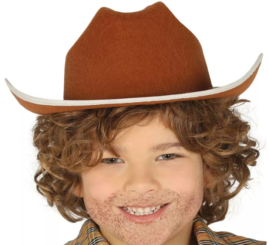 Translation missing: it.Sombrero de fieltro Vaquero infantil marrón