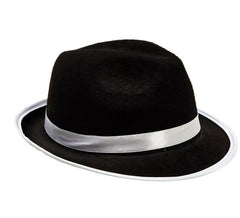 Cappello da gangster bianco e nero